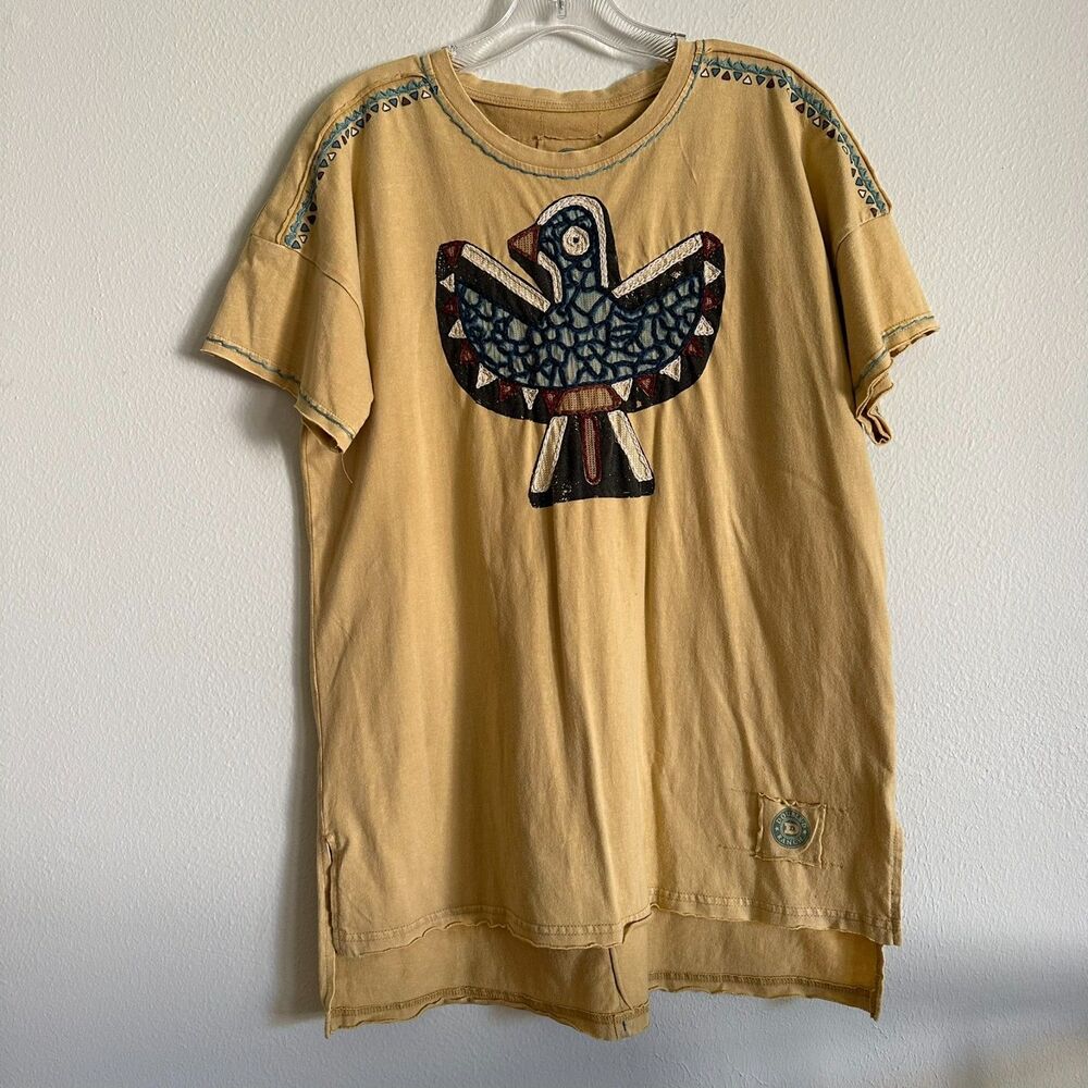 Double D Ranch Mustard Yellow Thunderbird Short Sleeve Tee